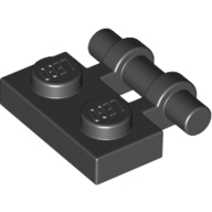 Lego destička 1x2 s tyčinkou (držákem), černá (254026, 4140588)